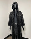*Sample* Sequin Kimono | Black Snakeskin