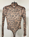 *Sample* Mesh Long Sleeve Bodysuit | Jaguar - SMALL