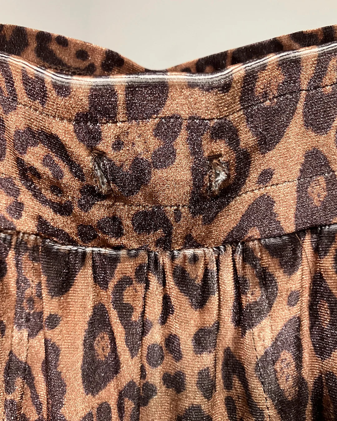 *Sample* Tan Leopard Velvet Joggers - SMALL