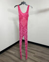 *Sample* Sleeveless Open Back | Pink Zebra - MEDIUM