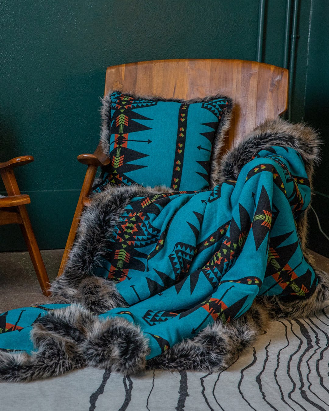 *Almost Purfect* Grey Wolf Faux Fur Throw