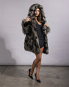 Hooded Women's Faux Fur Coat | Hyena *PRE-ORDER*