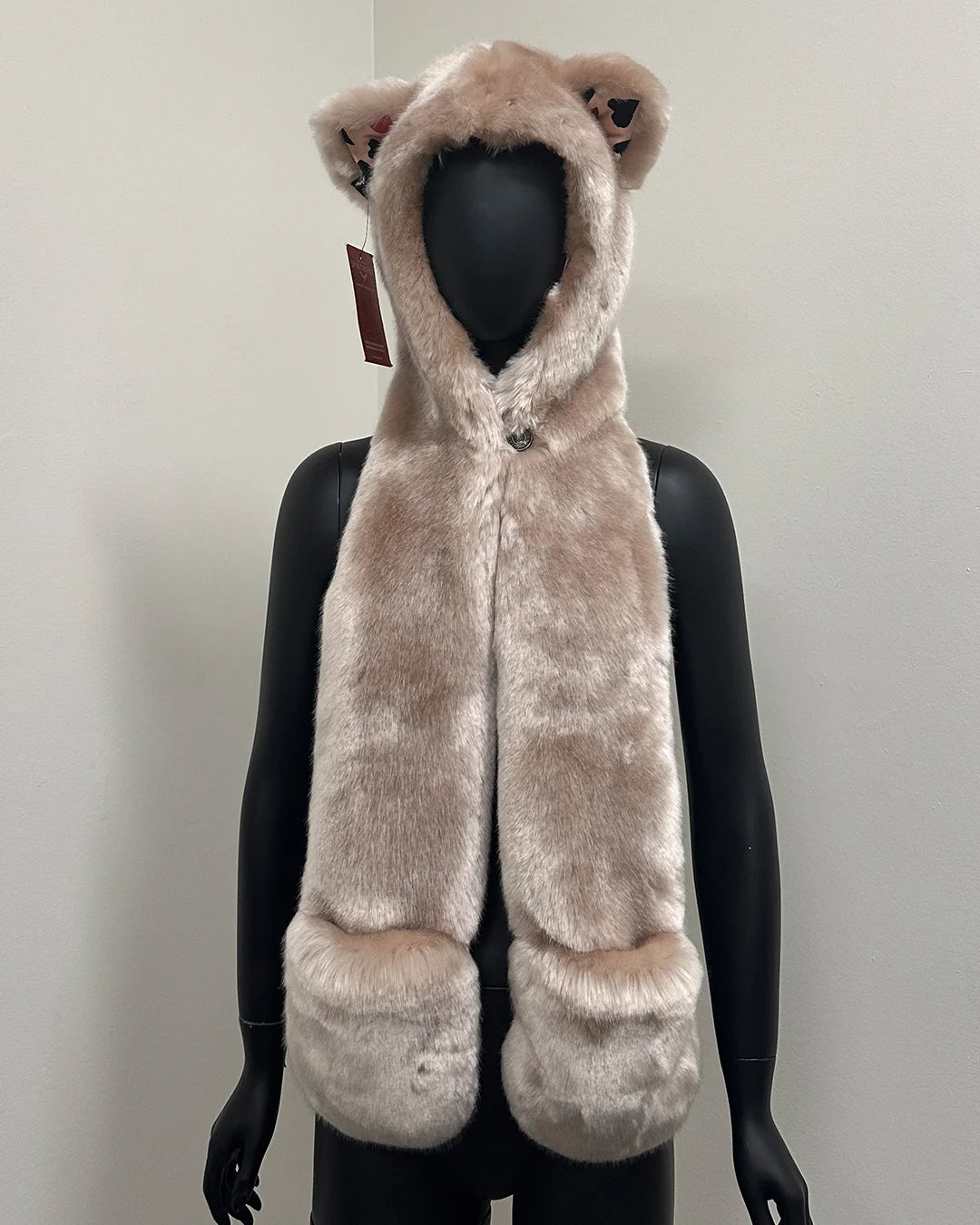 *Almost Purfect* Faux Fur SpiritHood | Blush Love Cat