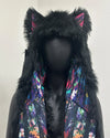 *Last Stock* Artist Edition Bart Cooper Faux Fur SpiritHood | Black Wolf