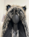 *One Of A Kind* Reflective Faux Fur Hood | Grey Wolf