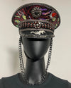 *Almost Purfect* Captain Hat - Festival Hat | Red Sequin Leopard