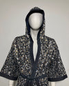 *Sample* Silver Sequin Kimono | Blue Denim Leopard