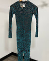 *Sample* Women's Green Full Bodysuit | Emerald Tiger - X-SMALL