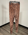 *One Of A Kind / Prototype* Tan Leopard Velvet Leggings - MEDIUM