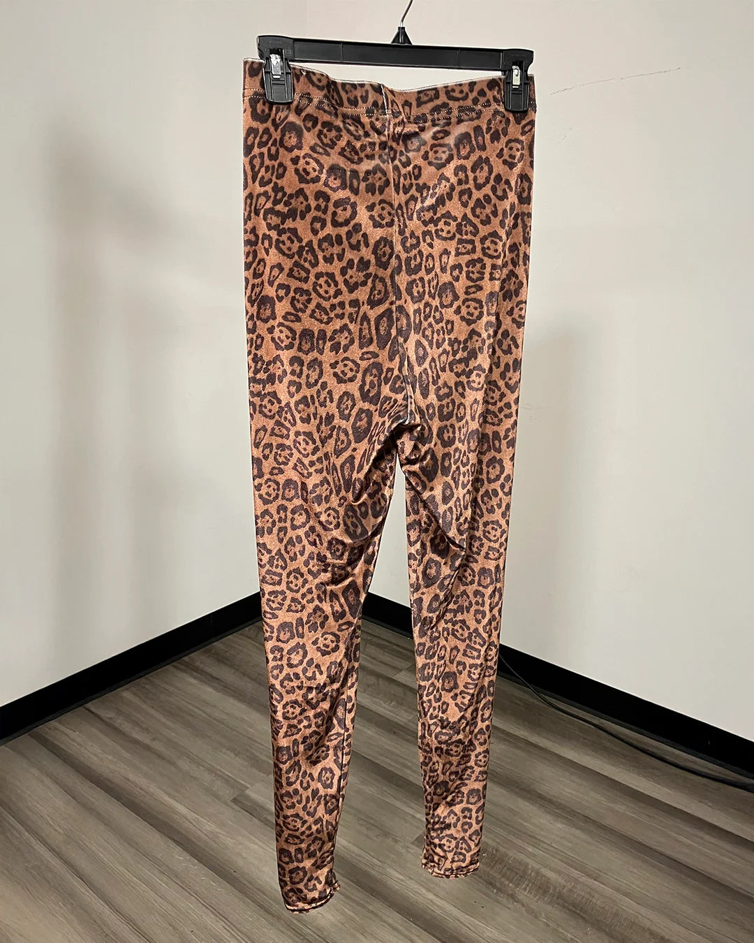 *One Of A Kind / Prototype* Tan Leopard Velvet Leggings - MEDIUM