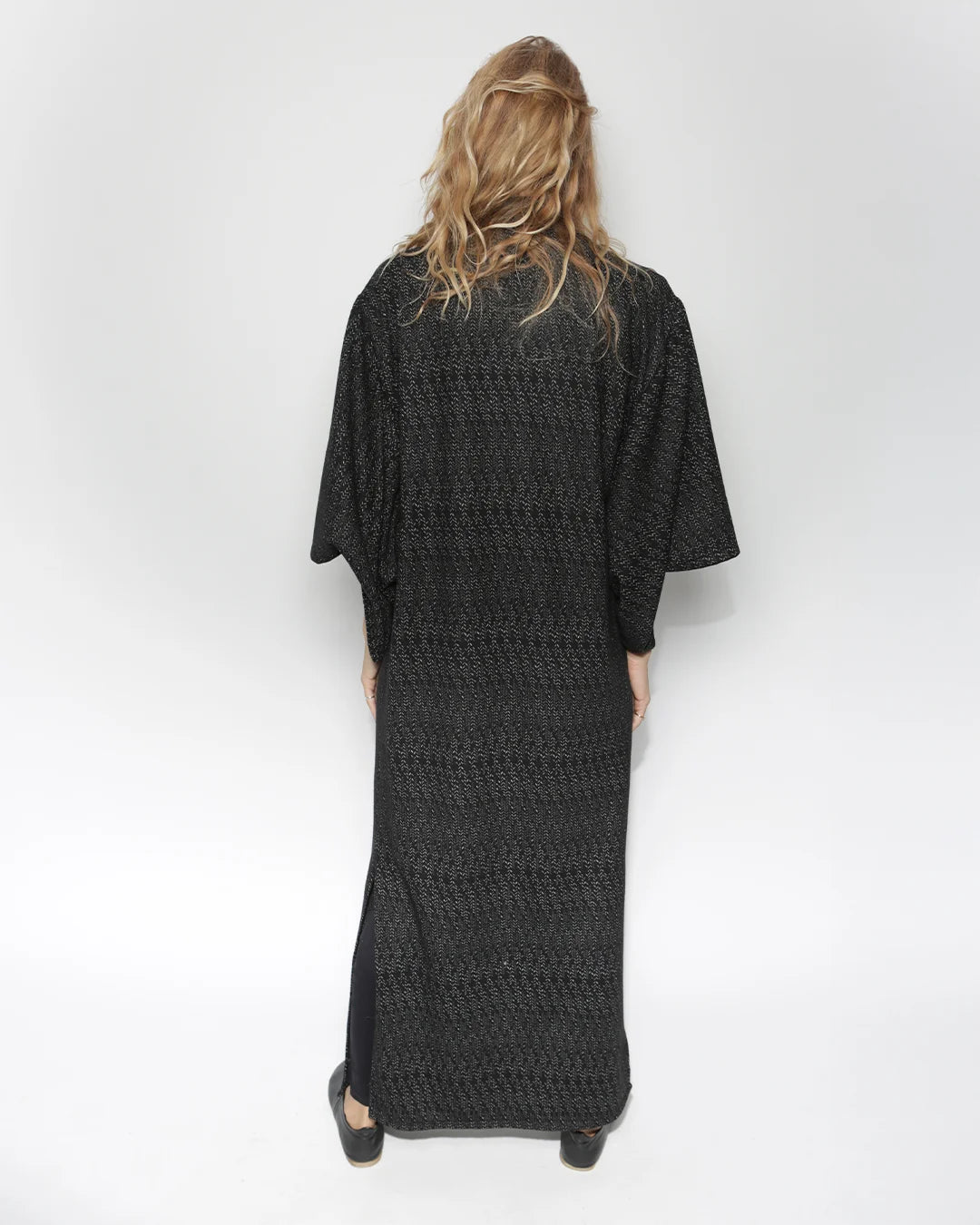 Unisex Kimono | Herringbone Black