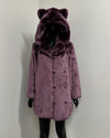 *Almost Purfect* Classic Luxe Faux Fur Coat | Lavender Wolf -XSmall