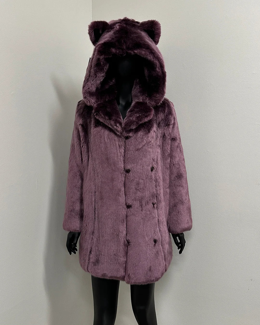 *Almost Purfect* Classic Luxe Faux Fur Coat | Lavender Wolf -XSmall