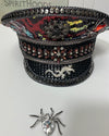 *Almost Purfect* Captain Hat - Festival Hat | Red Sequin Leopard