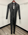 *Almost Purfect* Sleek Black Full Bodysuit | Viper - SMALL