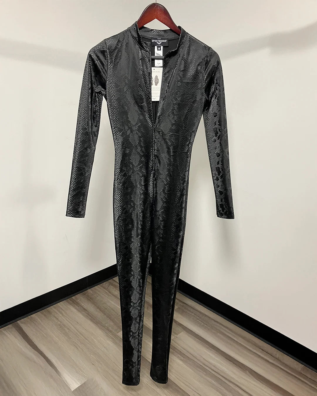 *Almost Purfect* Sleek Black Full Bodysuit | Viper - SMALL