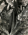 *Almost Purfect* Sequin Kimono | Black Snakeskin - LARGE-XL