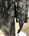 *Almost Purfect* Sequin Kimono | Black Snakeskin -SMALL-MEDIUM
