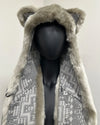 *Sample* Limited Edition Luxe Faux Fur SpiritHood | Silver Cat