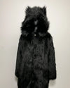 *Sample* Classic Faux Fur Coat | Black Wolf - MEDIUM