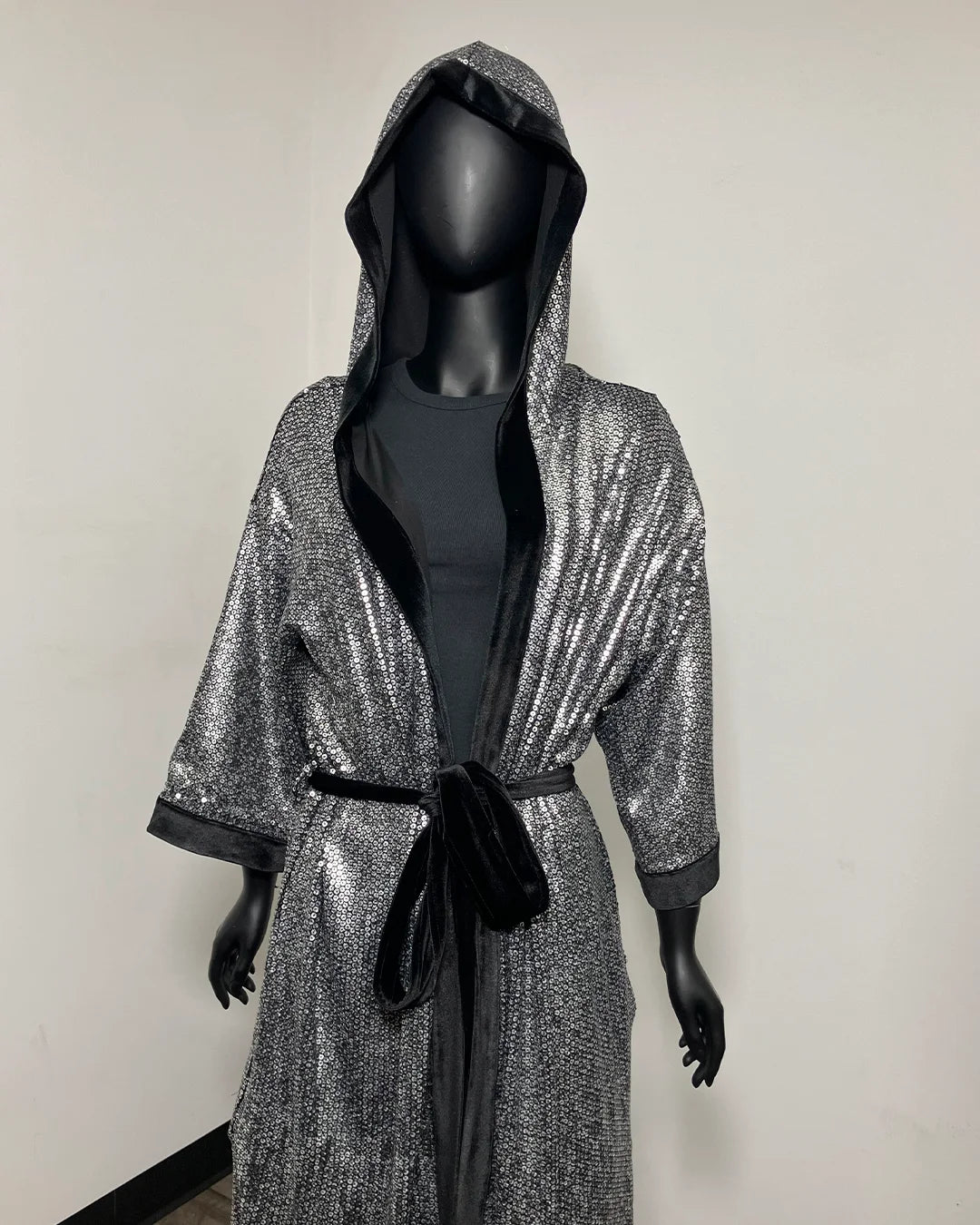 *Sample* Sequin Kimono | Silver Wolf - S-M