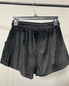 *Almost Purfect* Black Snakeskin Velvet Shorts - SMALL