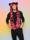 Man wearing Pink Panther Collector Edition Faux Fur Hood, front view 1