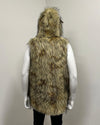 *Almost Purfect* Hooded Faux Fur Vest | Golden Jackal - Medium
