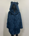 *Sample* Classic Blue Faux Fur Coat | Water Wolf - Medium