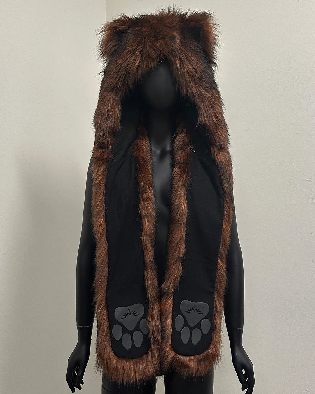 *Sample* CE Faux Fur SpiritHood | Ethiopian Red Wolf