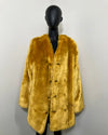 *Last Stock* C.E. V-Neck Luxe Faux Fur Coat | Golden Wolf - XLARGE