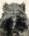 *Sample* Classic Faux Fur Coat | Black Wolf - MEDIUM