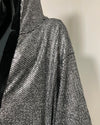*Almost Purfect* Sequin Kimono | Silver Wolf - L-XL