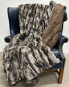 *Sample* Signature Collection Faux Fur Throw | Silver Chinchilla Blanket