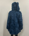 *Sample* Classic Blue Faux Fur Coat | Water Wolf - Medium