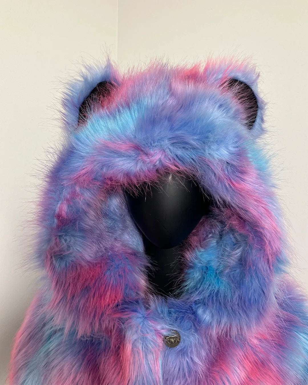*Sample* Classic Faux Fur Coat | Cotton Candy Bear - MEDIUM