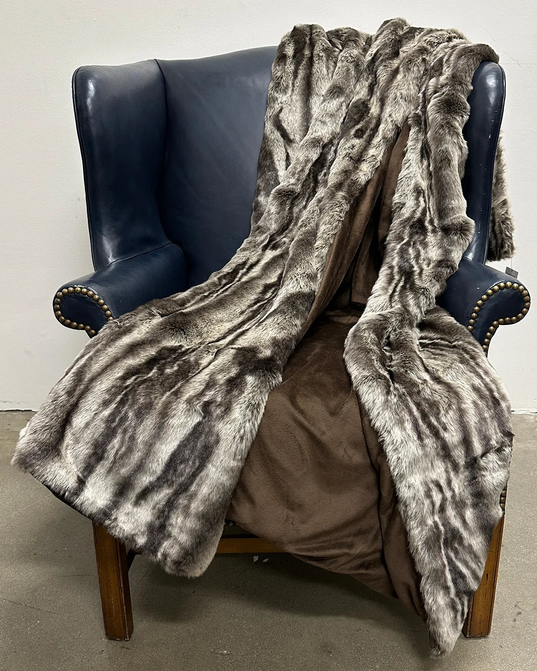 *Sample* Signature Collection Faux Fur Throw | Silver Chinchilla Throw