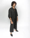 Unisex Kimono | Herringbone Black