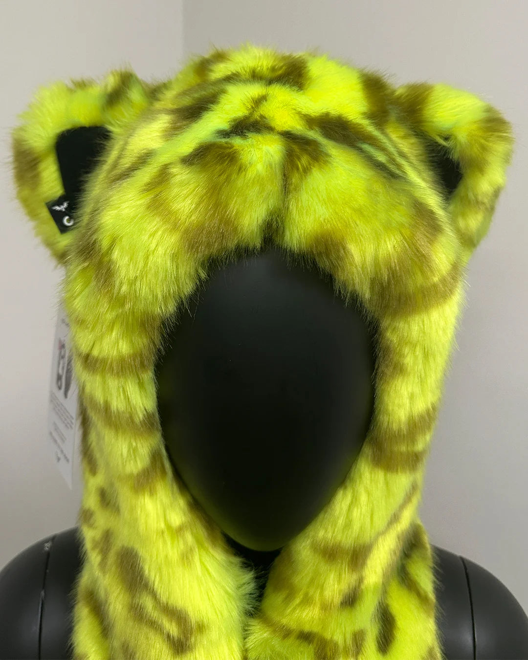 *Almost Purfect* C.E. Luxe Faux Fur SpiritHood | Neon Yellow Leopard