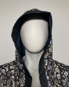 *Almost Purfect* Silver Sequin Kimono | Blue Denim Leopard - L-XL