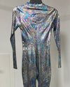 *Almost Purfect* Metallic Bodysuit Full | Holographic Snakeskin - SMALL