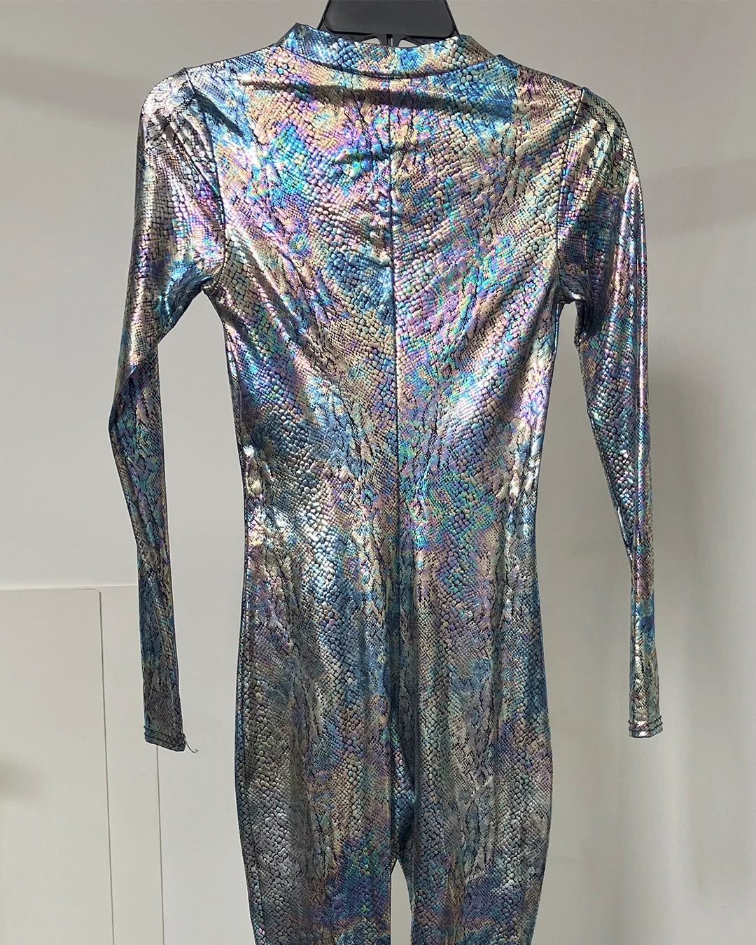 *Almost Purfect* Metallic Bodysuit Full | Holographic Snakeskin - SMALL