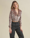 Tree of Life Hooded Velvet Cropped Jacket | Women's