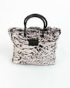 White Tiger Faux Fur Tote Bag