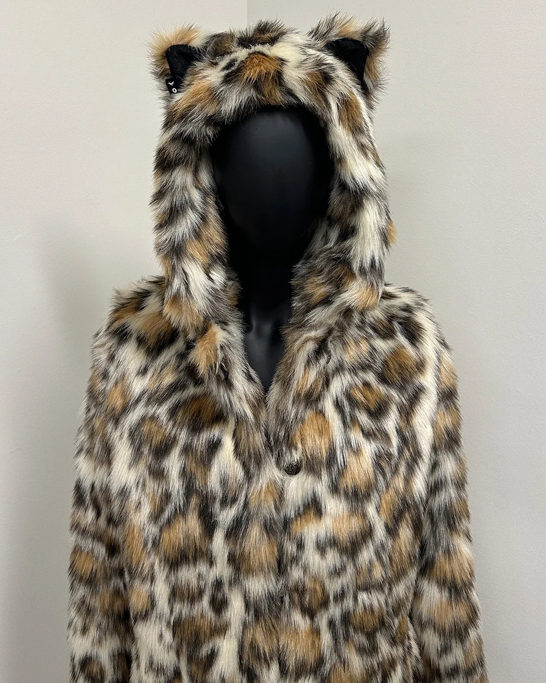 *Almost Purfect* Classic Faux Fur Coat | Clouded Leopard - Small