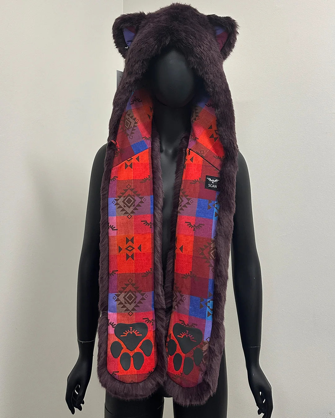 *Sample* C.E. Luxe Faux Fur SpiritHood | Tartan Kitty