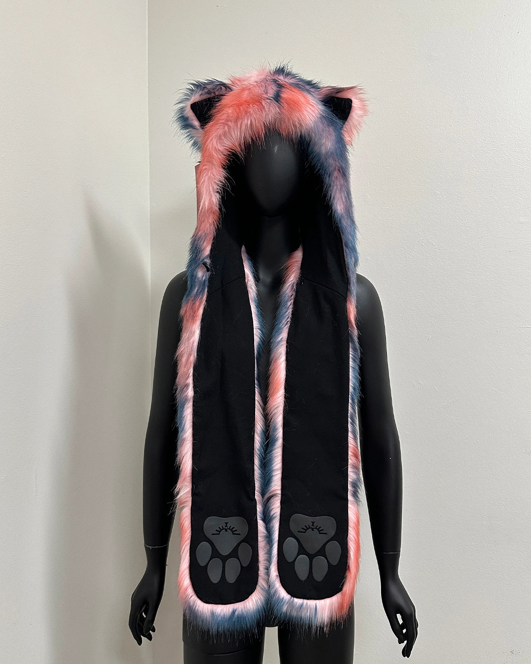*Sample* Collector Edition Faux Fur Hood | Peach Sorbet Cat