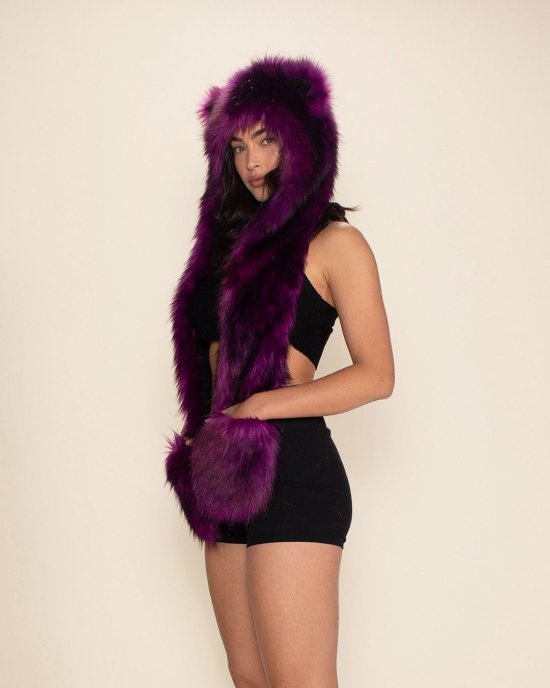 Purple Panther Collector Edition Faux Fur Hood | Women's