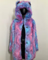 *Sample* Classic Faux Fur Coat | Cotton Candy Bear - MEDIUM