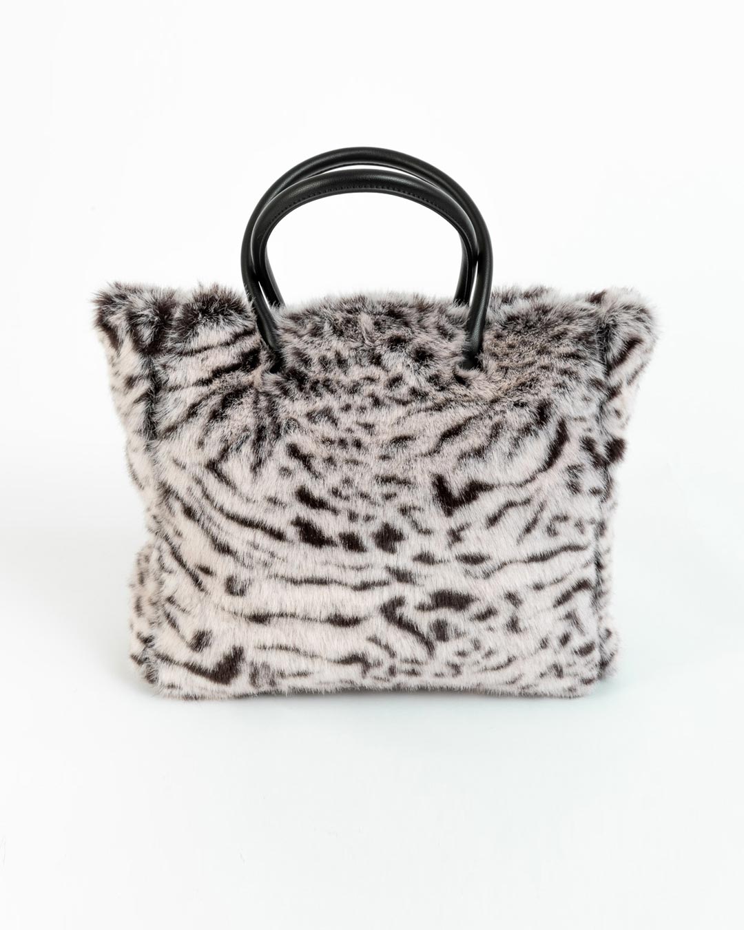 White Tiger Faux Fur Tote Bag